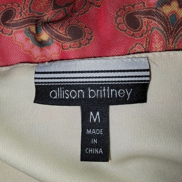 Allison Brittney retro ruffle bell sleeve dress size Medium - Picture 7 of 8